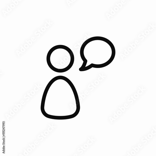 user speech bubble say icon sign vector