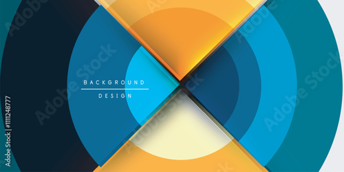 Target circle geometric abstract shapes. Vector Illustration For Wallpaper, Banner, Background, Card, Book Illustration, landing page