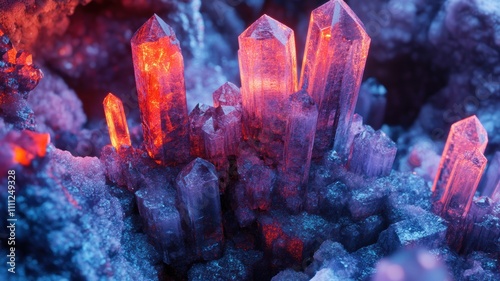 Vibrant crystal formations ...