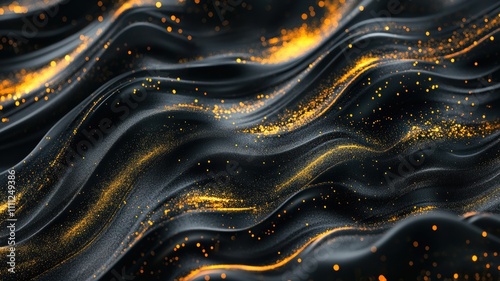 Golden particles scattered ...