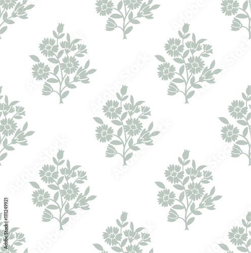 Floral Block print Flower damask Floral medallion boho floral repeat pattern flower print 