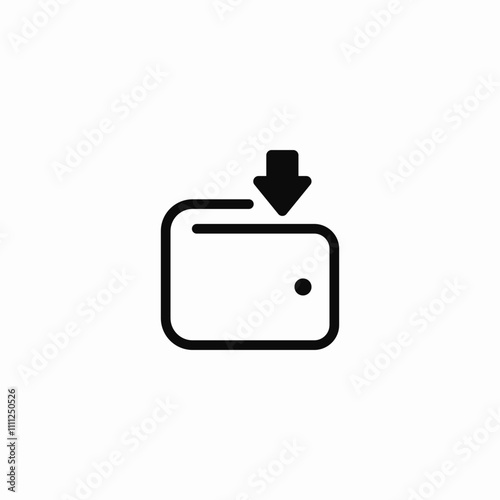 digital wallet income icon sign vector