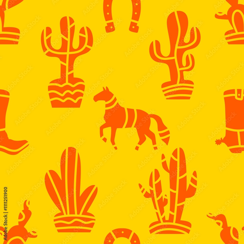 Christmas animals seamless horse pattern for wrapping paper and fabrics Christmas animals seamless horse pattern for wrapping paper and fabrics