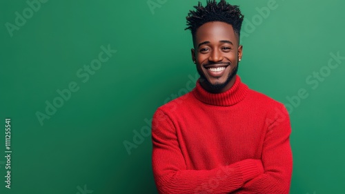 Cheerful young African man ...