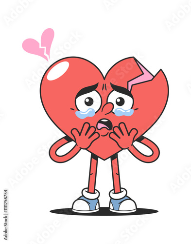 Crying broken heart feeling grief
