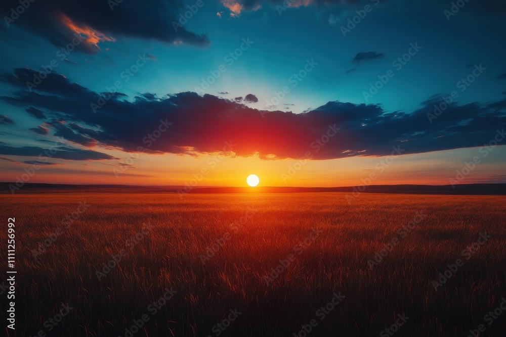 Fototapeta premium sunset over the lake