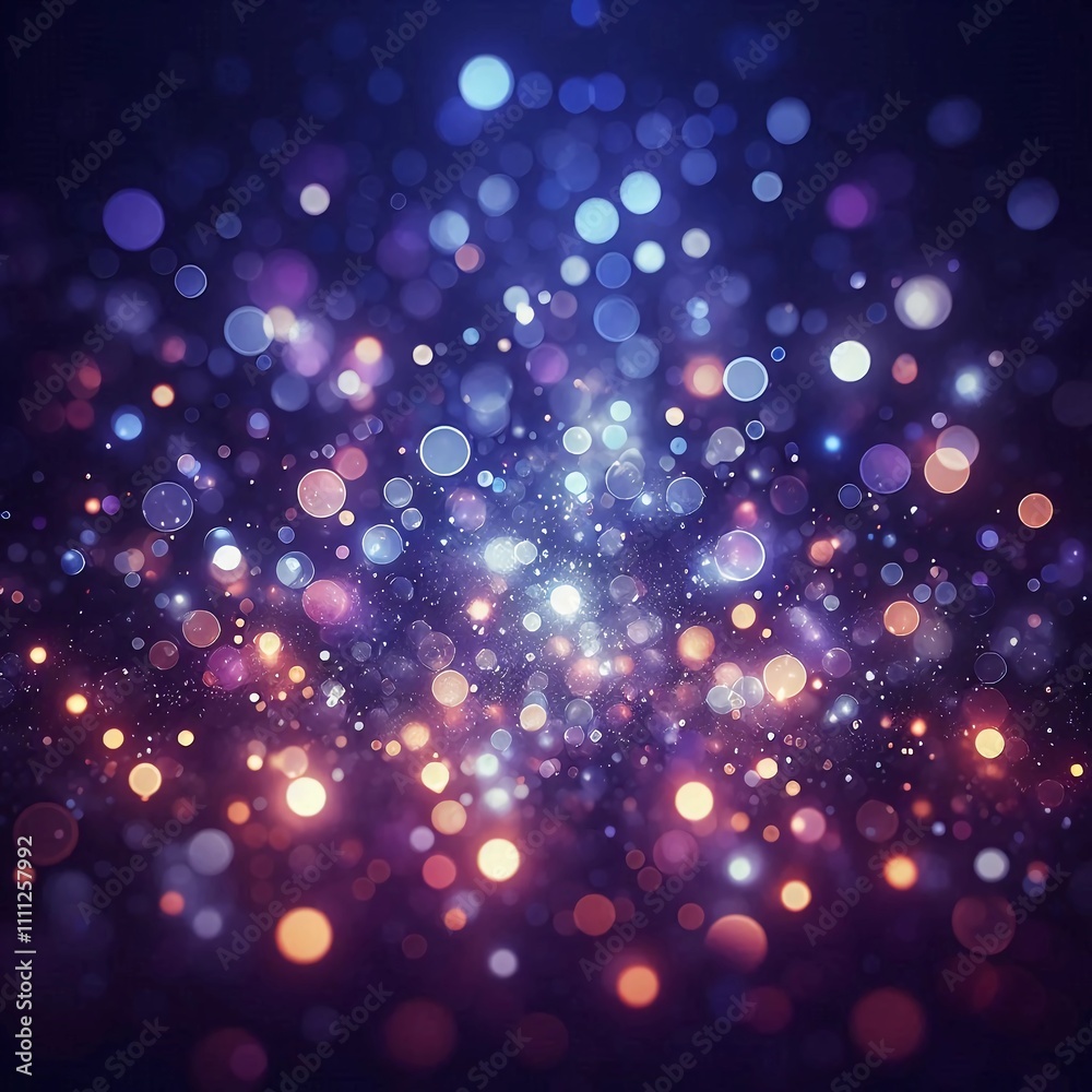 A vibrant collection of purple and gold bokeh lights create an enchanting abstract background. A vibrant collection of purple and gold bokeh lights create an enchanting abstract background.