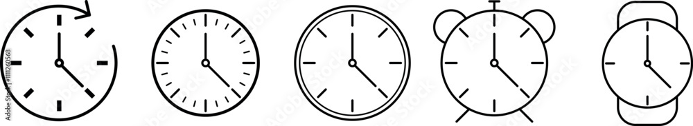 Clock icon set. Time icon vector. watch icon symbol. Clock, stopwatch, hand watch. EPS 10 Clock icon set. Time icon vector. watch icon symbol. Clock, stopwatch, hand watch. EPS 10