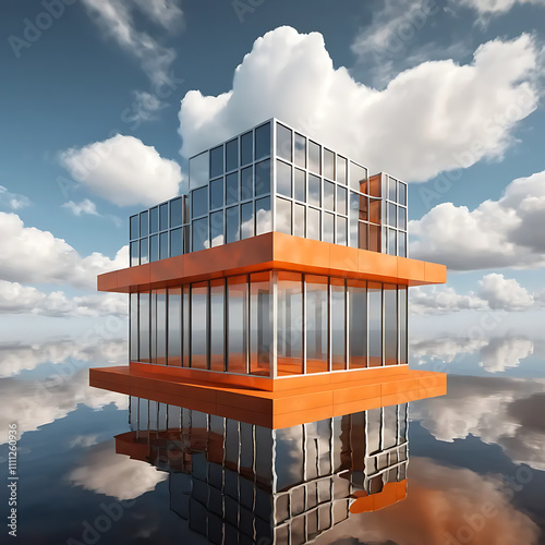 glass building in the sky