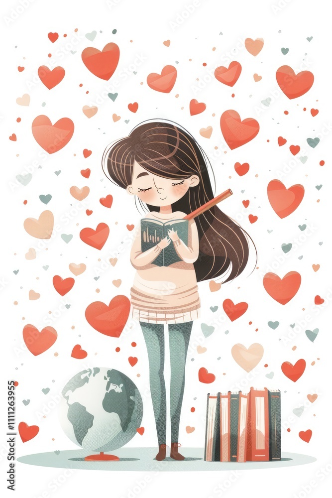 Happy teacher avatar background world teacher day celebration with happy teachers ai generated Happy teacher avatar background world teacher day celebration with happy teachers ai generated