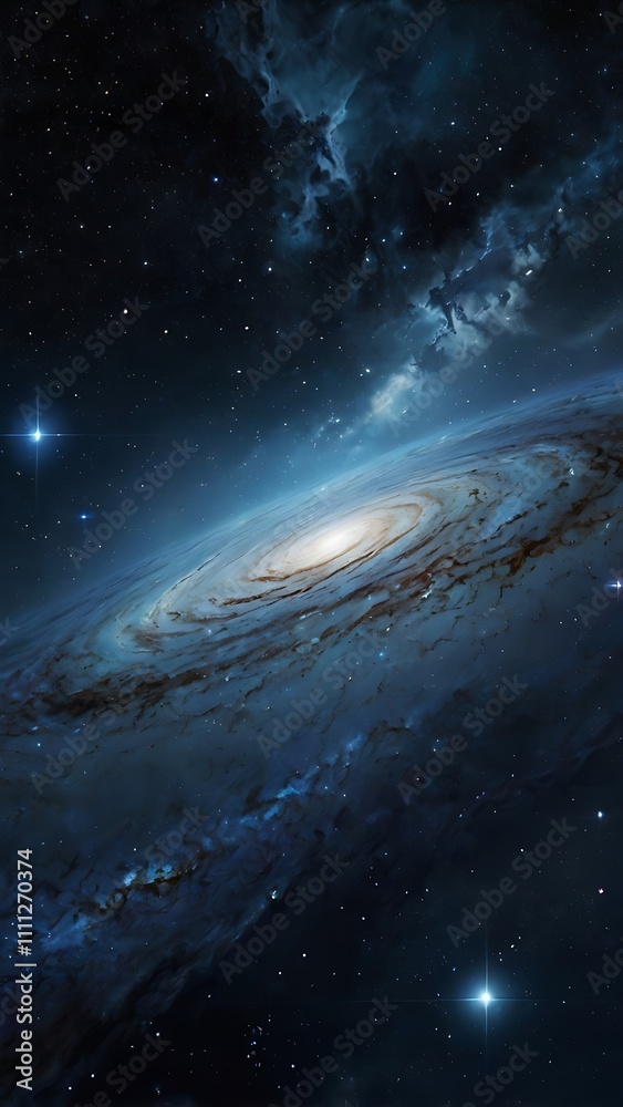 Endless outer space galaxy of stars, planets and astronomical objects wallpaper design Endless outer space galaxy of stars, planets and astronomical objects wallpaper design