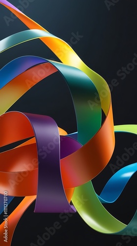 Colorful random graphical lines twisted abstract background wallpaper illustration, random background design