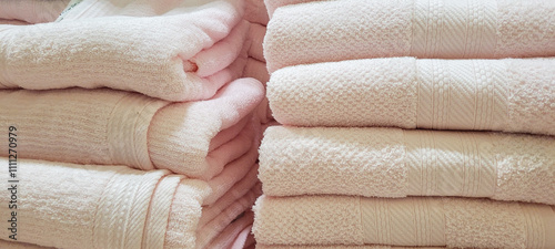 soft towels folded and organized photo