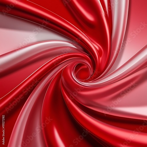 Red waves of abstract background illustration design, flowing swirl pain different tones of red