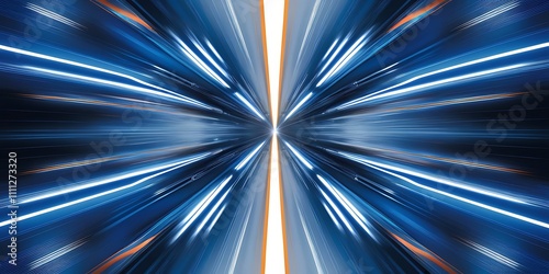Abstract background design of light burst in white and blue colors  explosion of light