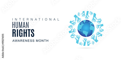 vector graphic of universal human rights month good for universal human rights month celebration. flat design. flyer design.flat illustration.
