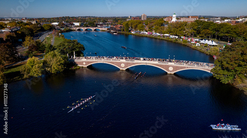 10/22/22 CAMBRIDGE, BOSTON, MA., USA - aerial view of 