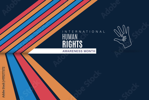 vector graphic of universal human rights month good for universal human rights month celebration. flat design. flyer design.flat illustration.
