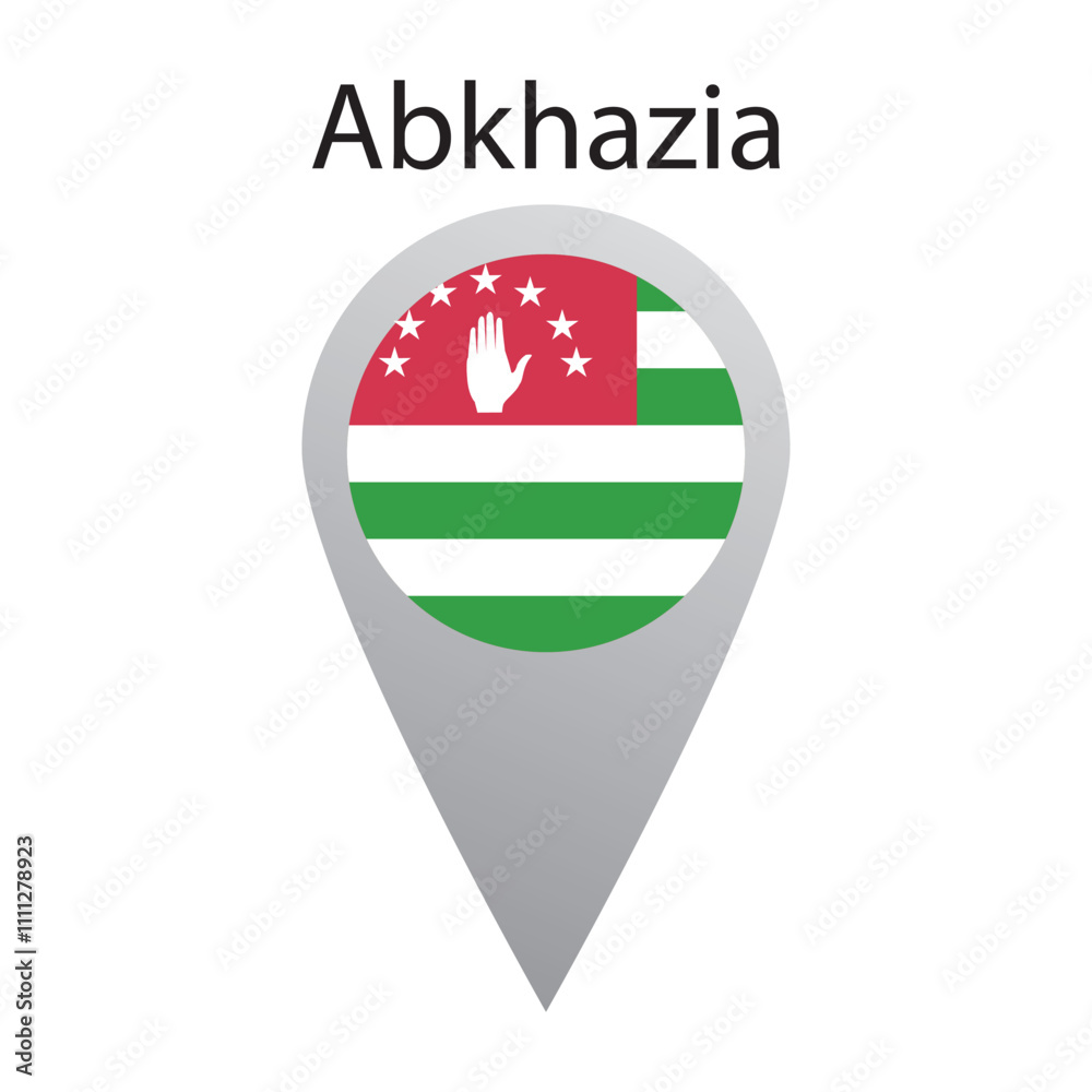 Location pin icon ofAbkhazia flag. Simple vector illustration. Location pin icon ofAbkhazia flag. Simple vector illustration.