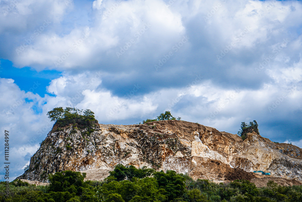 Bare hills destroyed by mining Bare hills destroyed by mining