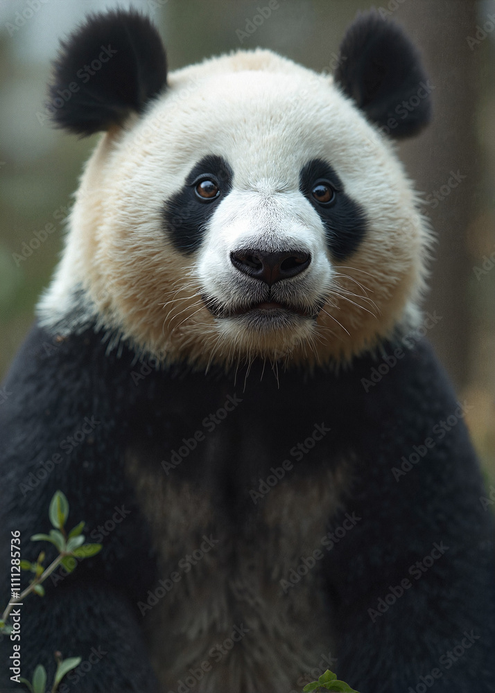Giant Panda Relaxing in Its Natural Habitat Giant Panda Relaxing in Its Natural Habitat