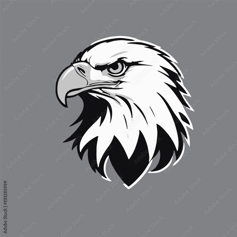 Fototapeta premium eagle head vector illustration