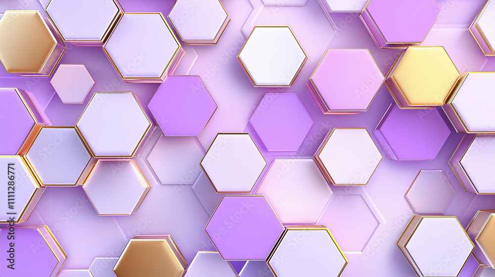 Stylish hexagon pattern with gradient from lavender to Stylish hexagon pattern with gradient from lavender to