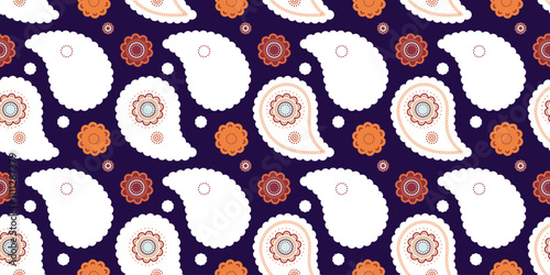 Geometry sketching at wrapping swirling. Vintage intricate delicate foliage. Festive canvas with endless ornamental.
