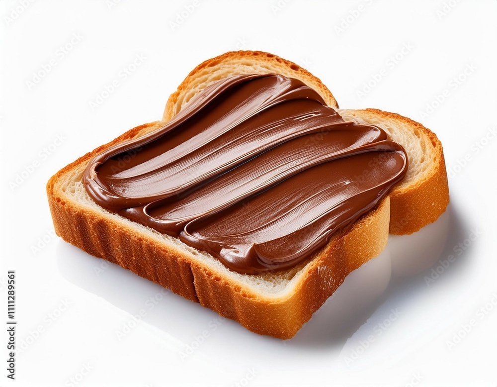 slice of bread with chocolate paste isolated on transparent background slice of bread with chocolate paste isolated on transparent background