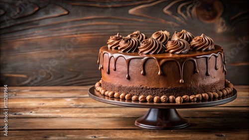 Traditional chocolate cake with icing, perfect for celebrations and special occasions, chocolate, cake, dessert, sweet