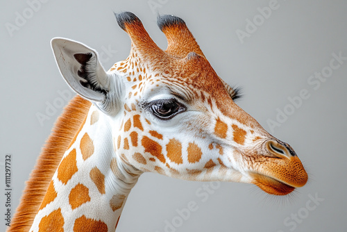 A Young Giraffe Portrait Shows Gentle Beauty photo