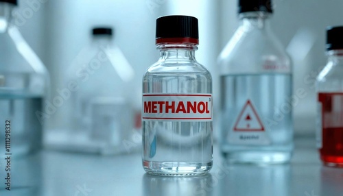 Methanol in Glass Vessel with Open Cap