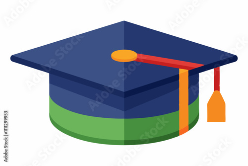 School college university education cartoon icon poster hat brush