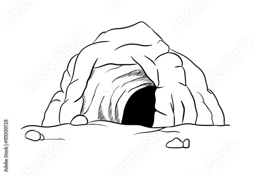 cave digital drawing illustration isolated photo