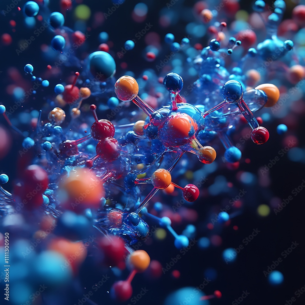 Abstract Visualization of Chemical Compounds and Molecular Structures Abstract Visualization of Chemical Compounds and Molecular Structures