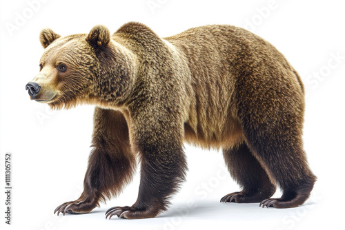 Wallpaper Mural A Brown Bear Standing Against A White Background Torontodigital.ca