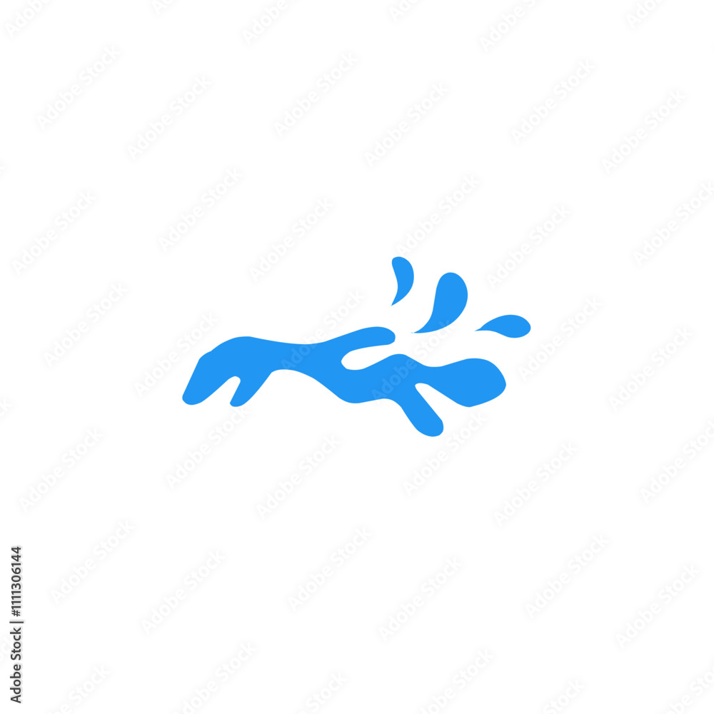 Obraz premium water splash vector illustration