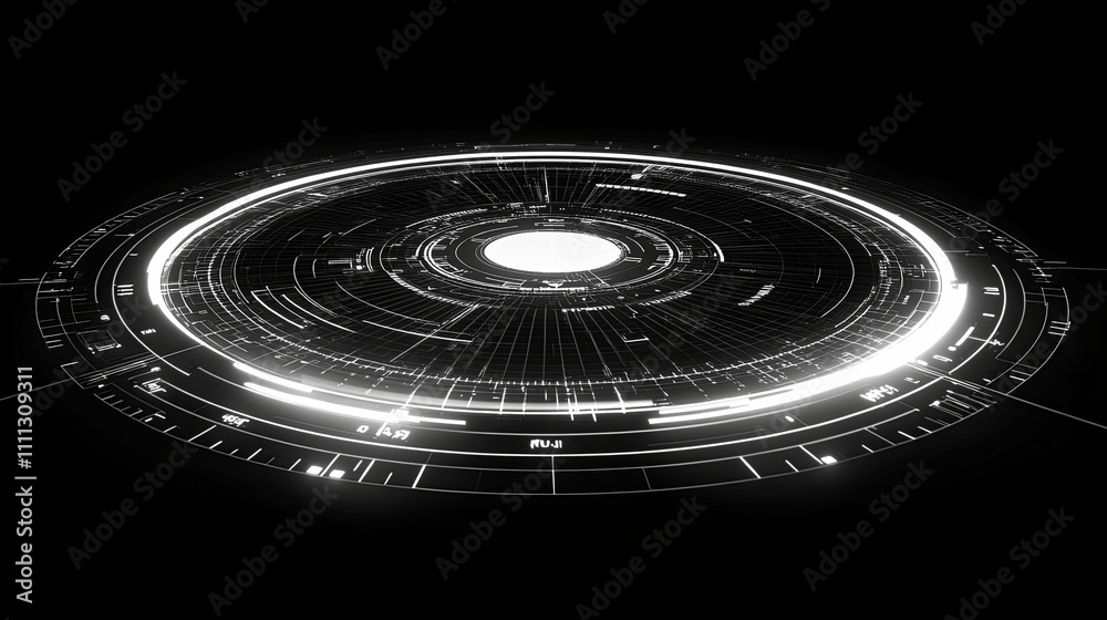 Futuristic Circular Technology Interface Design Futuristic Circular Technology Interface Design