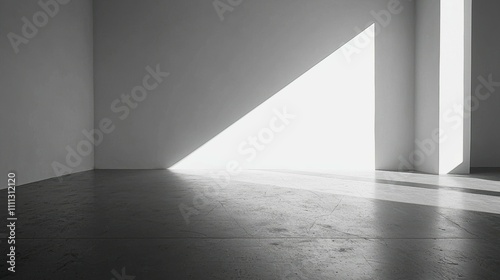 Create calm atmosphere minimalist room text space clean environment wide angle serenity and clarity