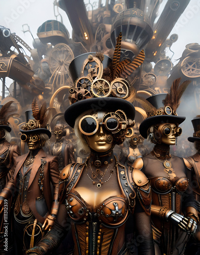 Steampunk Revolution: Mechanical Elegance and Futuristic Fantasy photo