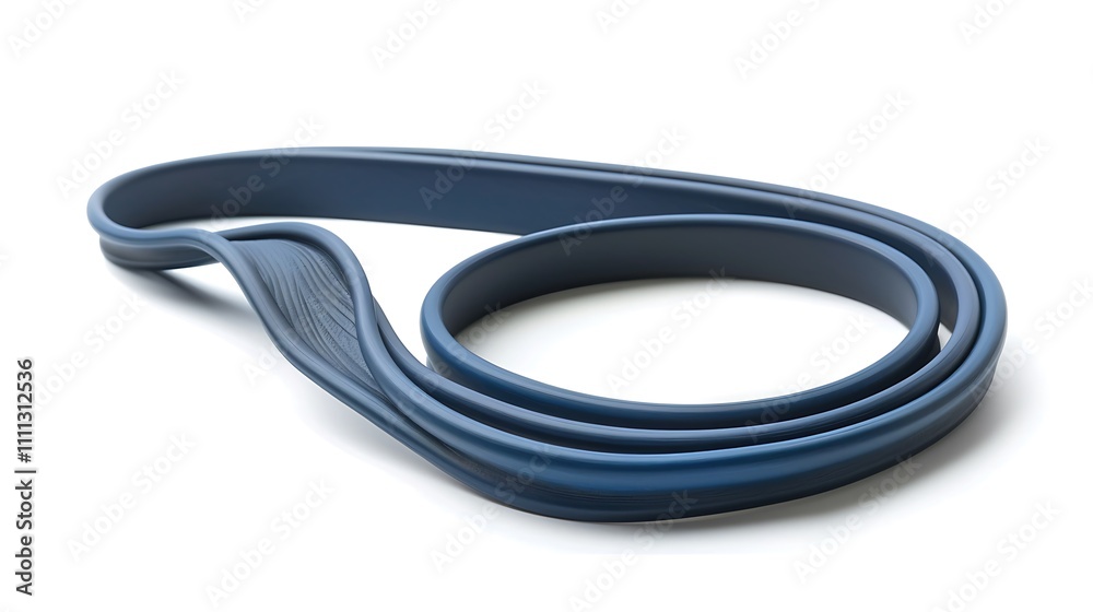 A high-definition shot of a surfboard leash, showing its smooth rubber texture, isolated on white A high-definition shot of a surfboard leash, showing its smooth rubber texture, isolated on white