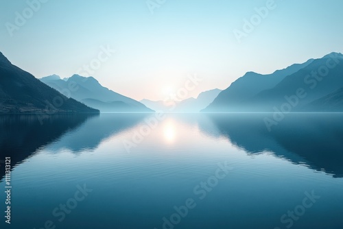 sunrise over the lake