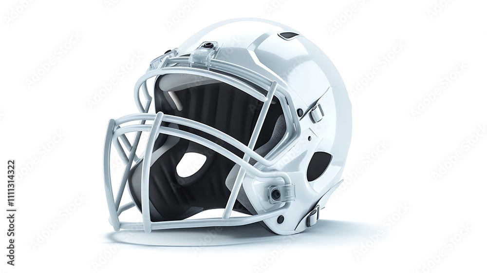 A pristine image of a rugby helmet, highlighting its padding and structure, isolated on white A pristine image of a rugby helmet, highlighting its padding and structure, isolated on white