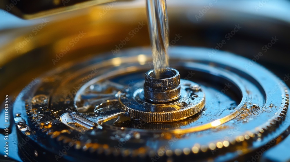 Close-up of a camera shutter opening, capturing the fine mechanics Close-up of a camera shutter opening, capturing the fine mechanics