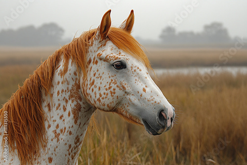 A Stunning Red Dun Appaloosa Horse Portrait