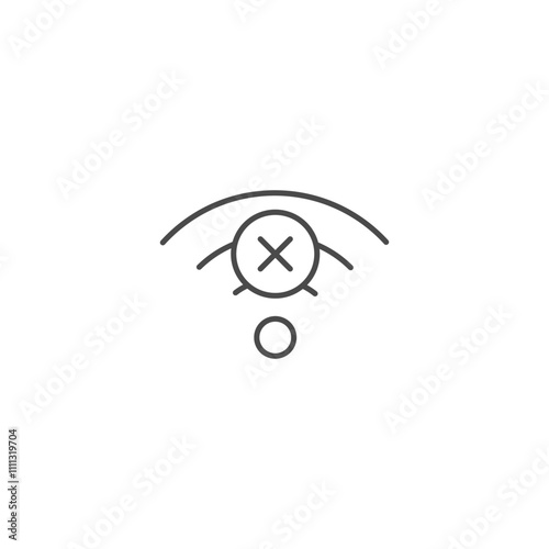 Wifi lock icon template vector illustration