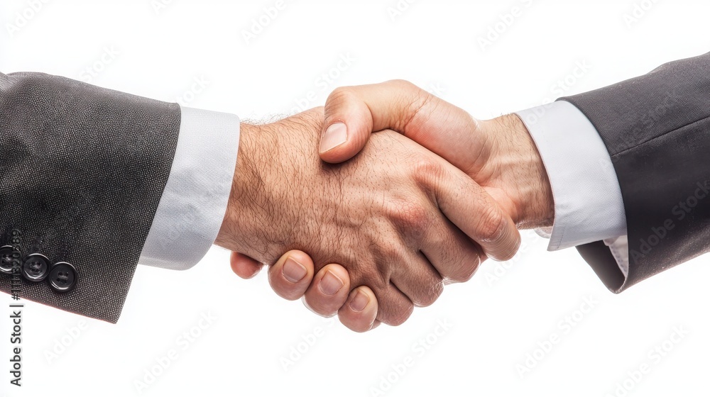 Businessman shaking hands after successful property agreement signing in office setting business transaction professional environment close-up view negotiation concept