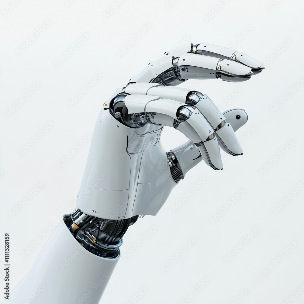 Robot hand on white background - Robot hand on white background -