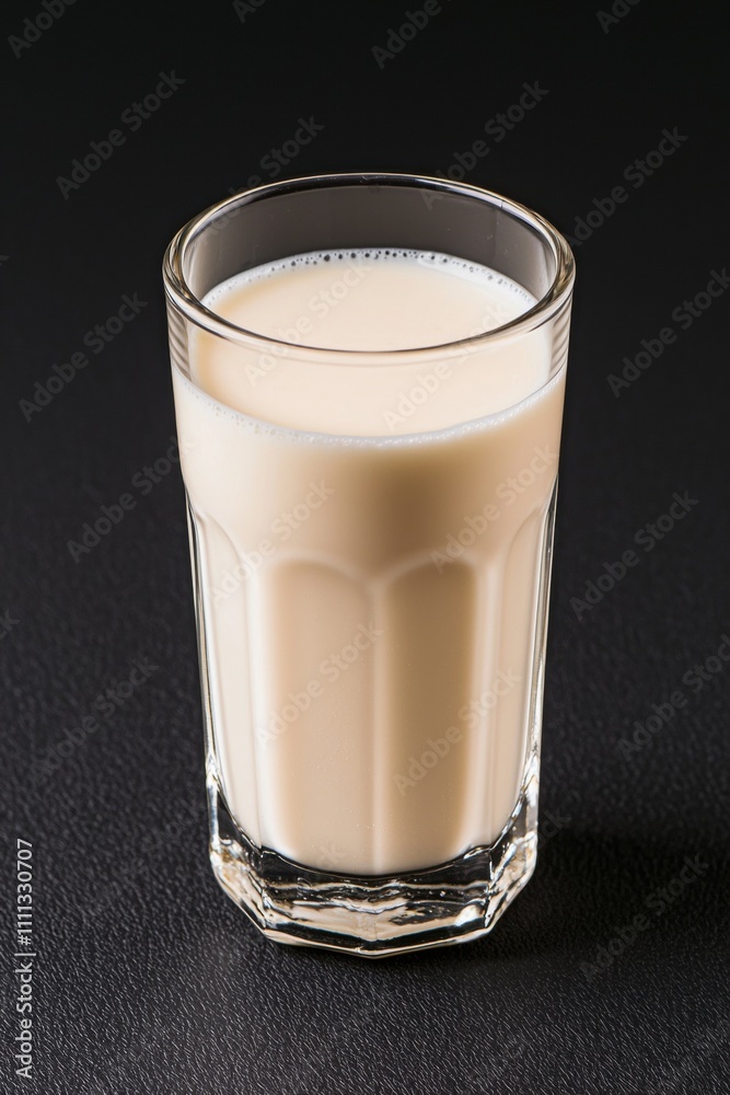 glass of creamy milk or milkshake