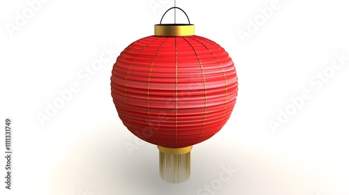 Chinese lantern or lampion isolated on white background. Chinese new year decorations